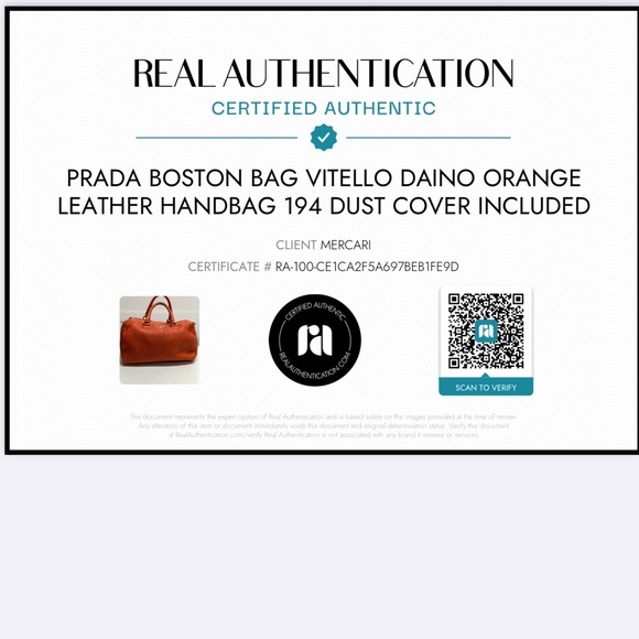 SOLD Prada Boston Bag Vitello Daino Orange Leather Handbag 194 Dust Cover - Picture 5 of 16